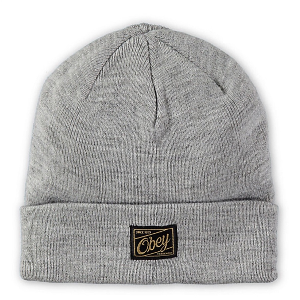 Obey Jobber Heather Gray Cuff Beanie